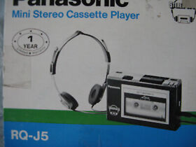 Rq-j5 Panasonic Stereo To Go Model Cassette Player Recorder Complete With Box
