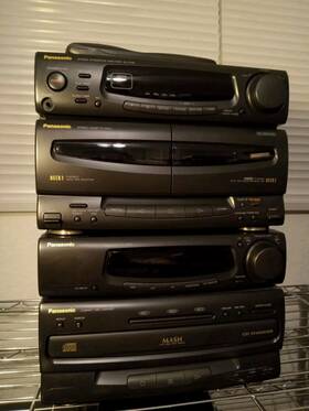 Panasonic Su-ch82 Vintage Cassette Deck/amplifier And Tuner/compact Disc Player With Remote