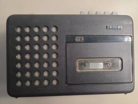 N2211 Philips N2210 Electret Microphone Automatic Cassette Tape Recorder - Vintage