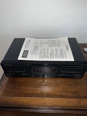 Pioneer Ct-w350r Vintage Dual Double Stereo Cassette Tape Deck And Manual