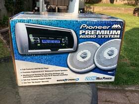 Pmas-1 Pioneer Preium Marine Stereo System Am/fm/cd Player Speakers 6.5 200w