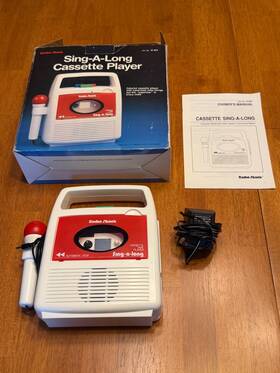Radioshack 14-851 Vtg New Open Factory Box- Radio Shack Sing-a-long Cassette Player Model #14-851