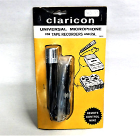 38150 Rare Vintage Nos Claricon Universal Tape Recorder Microphone 60s 70s Japan
