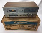 Rd10 Sanyo Vintage Stereo Cassette Metal Tape Deck Silver Face Og