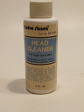 44-1010a Realistic Rare Vintage Radio Shack Bottle Tape Head Cleaner # For Cassette Deck