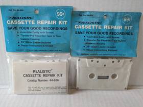 44-626 Realistic Lot Of 2 Nos Radio Shack Cassette Repair Kits #44-626 Factory Sealed