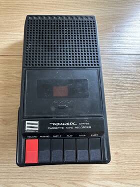Realistic Ctr-52 Portable Cassette Tape Recorder Vintage