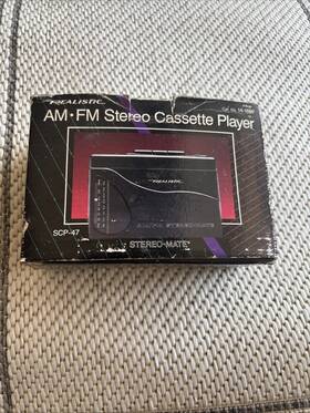 14-1087 Realistic Scp-47 Vintage Radio Shack Stereo Mate Cassette Player Nos New