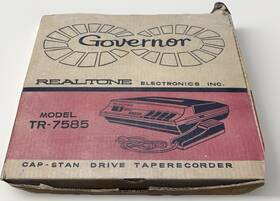 Realtone Tr-7585 Vtg Governor Cassette Tape Recorder Boxed With Ephemera Untested