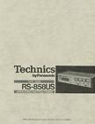 Rs-858us Technics Operating Instructions Copy