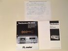 Rs-m44 Technics Tape Deck Operating Instructions Manual Brochure Schematic