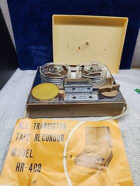 Hr-408 Rubytone Vintage Transistor Tape Recorder Model Works