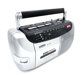 Big-185k Sanyo Boombox Bassxpander 4-band Radio Cassette Recorder Loud Retro