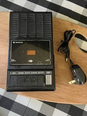 M153oa Sanyo Cassette Tape Recorder Portable Tested Working
