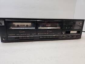 Rd-w59 Sanyo Vintage Double Cassette Tape Deck Recorder Tested