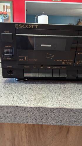 Dd660b Scott Stereo Dual Cassette Tape Player And Recorder Deck #dd660b Tested Works