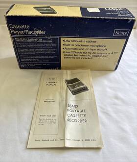Sears 21571 Robuck And Co. Portable Cassette Recorder/player Model No Nos
