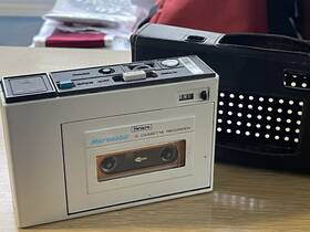 216.21700300 Sears 216.217003 Micromatic Ic Cassette Recorder With Leather Case As Is