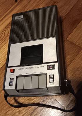34164200 Sears Vintage Dual Powered Cassette Tape Recorder