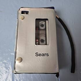 564.21740250 Sears Vintage Mini Cassette Recorder In Case Model Read