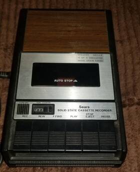 934.21660800 Sears Cassette Recorder Wood Grain Model And Ge Rca Tested Works