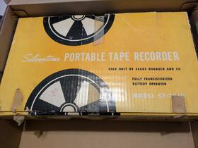 57-3240 Sears Silvertone Portable Tape Recorder For Parts Only With Box