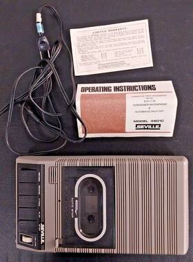 4601c Seville Vintage Portable Cassette Tape Recorder Boxed