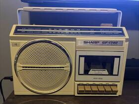 Gf-1740 Sharp Vintage 3 Band Radio Cassette Tape Recorder Boom Box - Working
