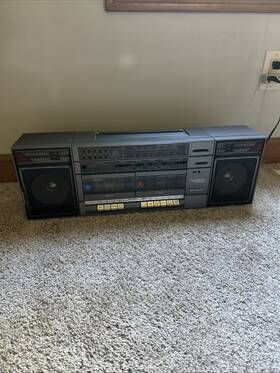 Sharp Gf560z Vintage Gf-560z D Boombox Double Cassette Stereo Recorder -read