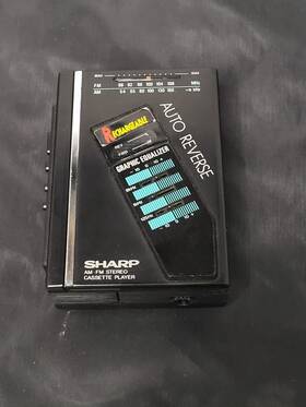 Jc-r88 Sharp Bk Black Am/fm Stereo Cassette Player Graphic Equalizer