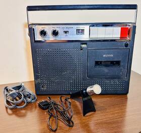 Rd-403 Sharp 1968 Vintage Cassette Recorder With Microphone And Power Cord Works Great