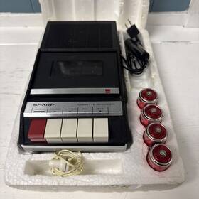 Rd-408h Sharp Vintage 220v Portable Cassette Tape Recorder Euc Working