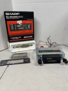 Rg-b608 Sharp Bk Stereo Tape Deck Player New Open Box Car Classic