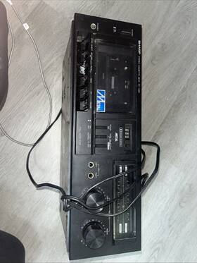 Rt-10bk Sharp Metal Stereo Cassette Deck