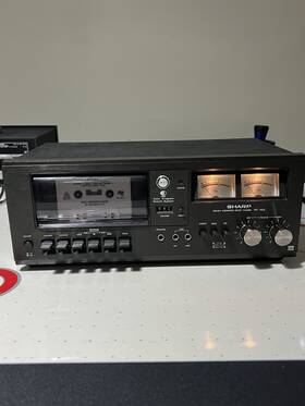 Sharp Rt-1122 Stereo Cassette Deck Powers On And Plays Needs New Belt