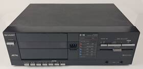Rt-116 Sharp Vintage 80s 2-head Stereo Cassette Deck Black Tested Working