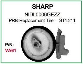 Nidl006gezz Sharp Va61 Prb Vcr Video Idler Wheel For Other