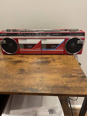 Wq-272h Sharp R Rare Vintage Radio Stereo Cassette Recorder Works Plug Included