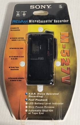 M-527v Sony Pressman Microcassette Recorder New In Box Unopened Vintage
