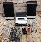 Sony Portable Stereo Cassette Recorder Speakers Carrying Case Mic