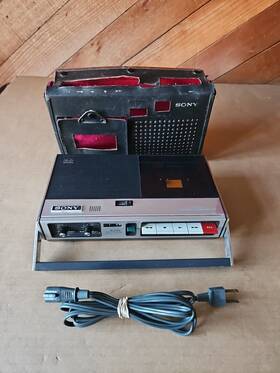 Tc-1150 Sony Vintage Tapecorder Solid State With Soft Case Works See Video G5