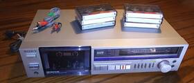 Tc-rx30 Sony Rare Stereo Cassette Tape Deck Silver Tapecorder Set Made In Japan