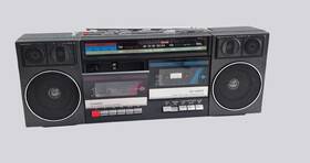 St-1097 Stewart Vintage Double Cassette Deck Boombox For Parts