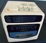 T383w Timex Vintage Cube Alarm Clock Radio Tape Player Yellow