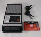 Tcm-858 Sony Vintage Portable Cassette Player Recorder Black Corder Guc