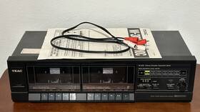 W-300 Teac Vtg Dual Double Cassette Deck Tested Instructions And Av Cables