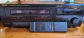 W-488r Teac Stereo Double Cassette Deck Tested And Works Includes Remote
