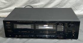 W-550r Teac Vintage Stereo Double Dual Cassette Deck Player Works See Video