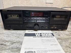 W-800r Teac Dual Cassette Hi-speed Dubbing Auto Reverse Tape Deck Works