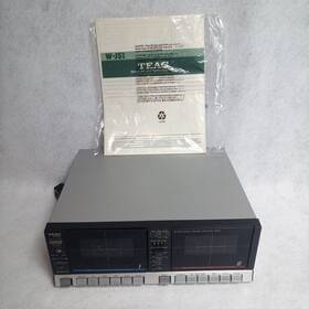 W-j51 Teac Stereo Double Cassette Deck Powers On Sold For Parts Needs Repair